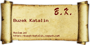 Buzek Katalin névjegykártya