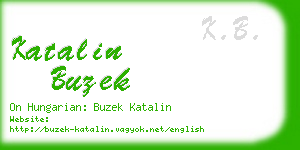 katalin buzek business card